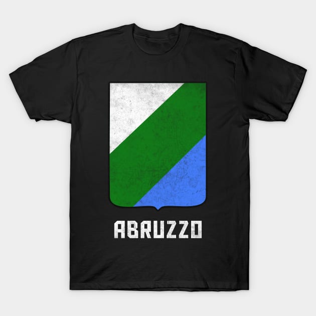 Abruzzo Italia Flag / Vintage Look Faded Design T-Shirt by DankFutura